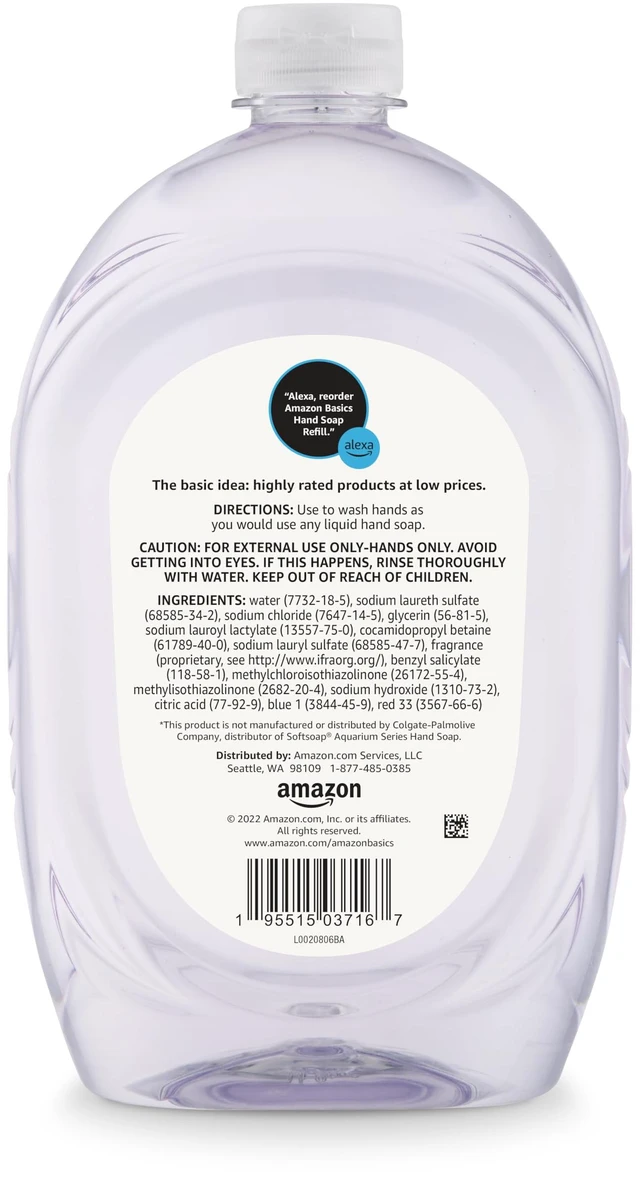 Alt view image 2 of 4 - Amazon Basics Gentle & Mild Clear Liquid Hand Soap Refill, Triclosan-Free, Dermatologist-Tested, pH Balanced, Cruelty-Free, 50 Fluid Ounces, 1-Pack (Previously Solimo)