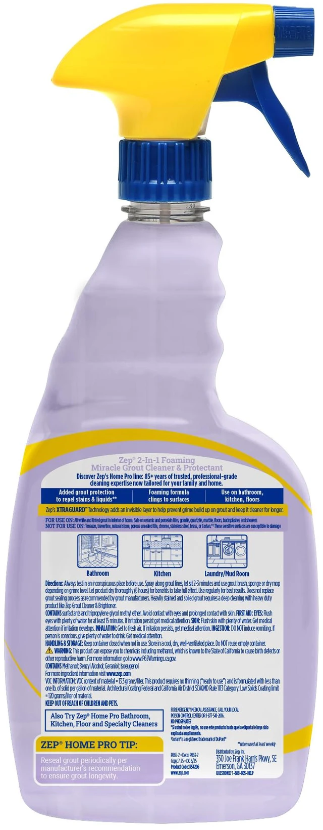 Alt view image 3 of 7 - Zep HomePro Foaming Miracle Grout Cleaner & Protectant - 32oz-(Pack of 1)