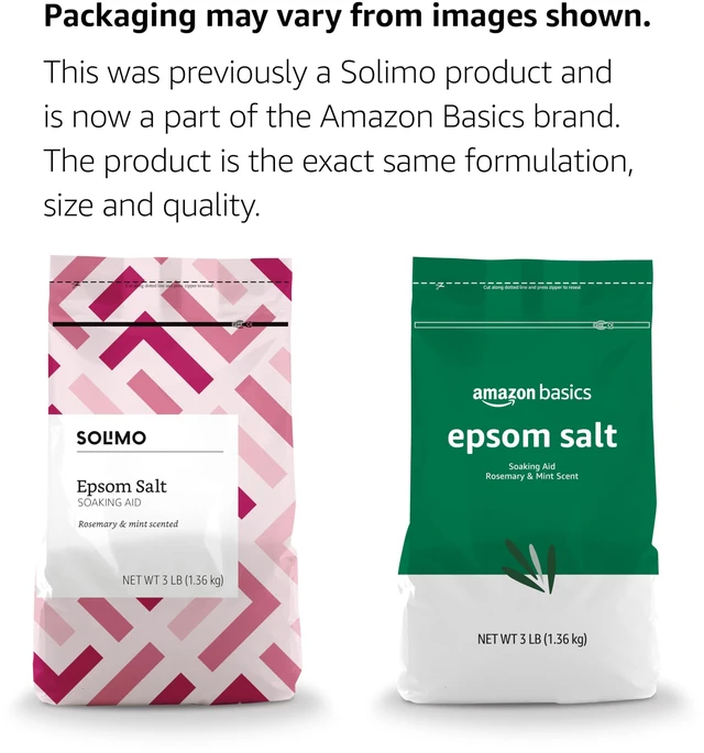 Alt view image 4 of 4 - Amazon Basics Epsom Salt Soaking Aid, Soothing Rosemary & Mint Scent, 3 Pound (Pack of 1) (Previously Solimo)