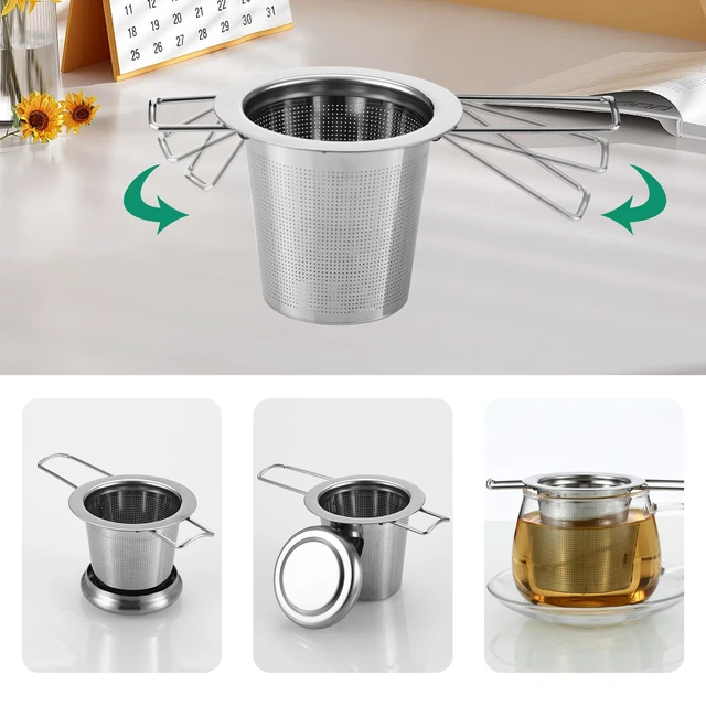 Alt view image 6 of 7 - Tea Infuser for Loose Leaf Tea, Stainless Steel Fine Mesh Strainer