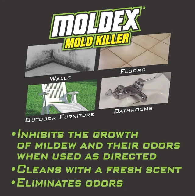 Alt view image 2 of 3 - Moldex Mold Killer, Cleans, Deodorizes, Disinfects, 32 oz