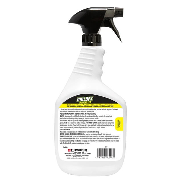 Alt view image 3 of 3 - Moldex Mold Killer, Cleans, Deodorizes, Disinfects, 32 oz