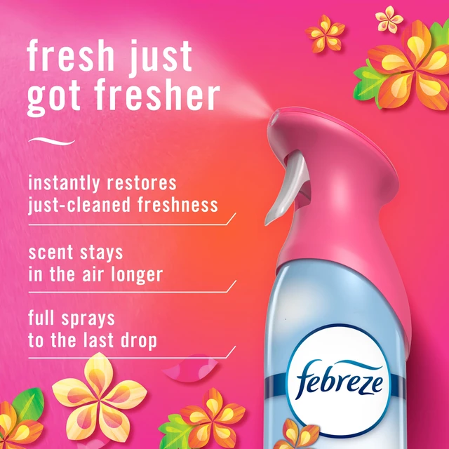 Alt view image 4 of 6 - Febreze Air Mist, Air Freshener Spray, Odor Fighting Room Spray, Deodorizer for Home Bathroom Kitchen Office Apartment Dorm Room Classroom, Gain Island Fresh Scent, 8.1oz (Pack of 2)