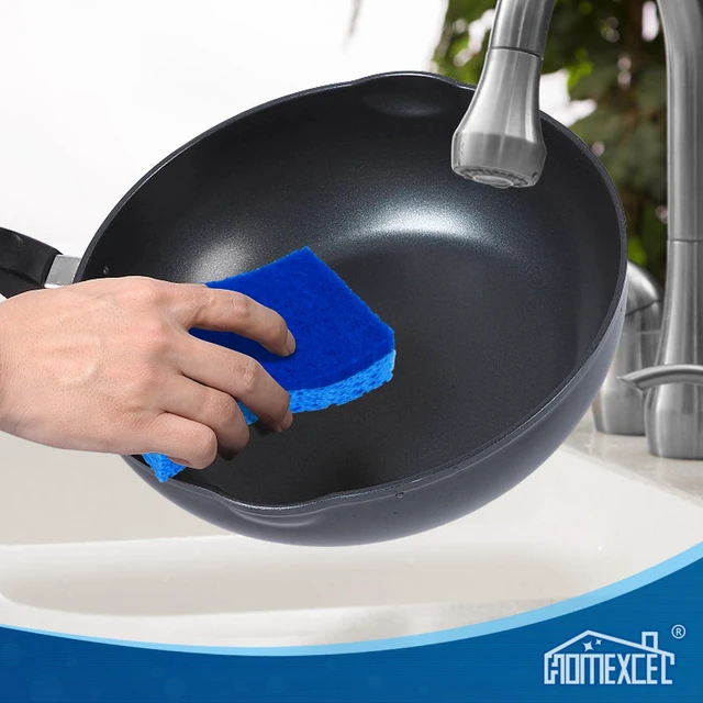 Alt view image 4 of 7 - HOMEXCEL Sponges Kitchen 24 Pack, Non Scratch Scrub Dish Sponge, S- Blue
