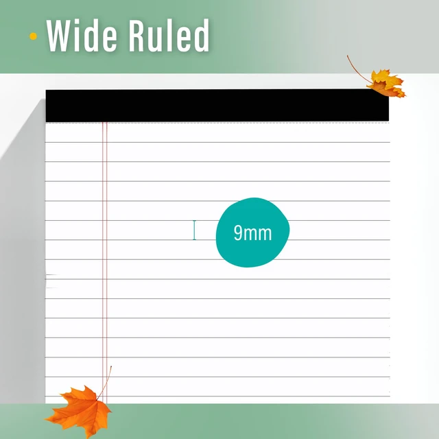 Alt view image 3 of 6 - 2 Pcs Legal Pads 8.5 x 11 Note Pads 8.5 x 11 Inch Notepad 60 Sheets Writing Pads Wide Ruled Lined Paper Pads White Paper Note Pads 8.5 x 11 with 30 Sheets Per Legal Pad for School, Office, Home