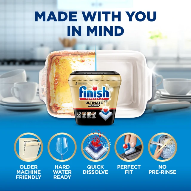 Alt view image 2 of 6 - Finish Ultimate Quantum Dishwasher Pods, Dish Detergent, Fresh Scent, 70ct