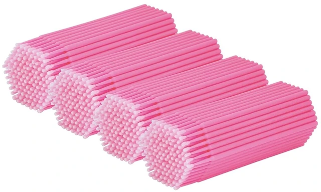 Main image of Tifanso 400PCS 2mm Disposable Micro Cotton Swabs for Lash Extensions, Pink