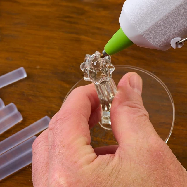 Alt view image 4 of 7 - AdTech Mini Hot Glue Sticks, 4" Length, 50 Pack, Crystal Clear, Multi-Temp for High and Low Temp Glue Guns, Acid-Free
