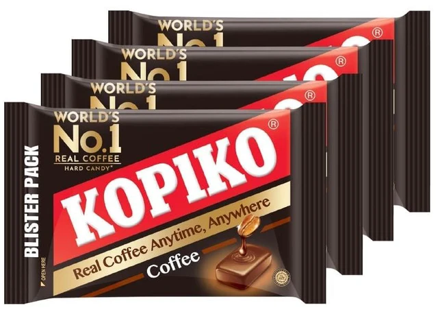 Main image of Kopiko Coffee Candy Bold-Tasty Hard Candy from Indonesia with Real Coffee Extract, 4-Pack 1.13oz Each