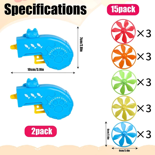 Alt view image 2 of 7 - FOIMAS 17pcs Cat Fetch Toy, Interactive Flying Propeller Toys for Indoor Outdoor Chasing Training Hunting for Cats and Kittens