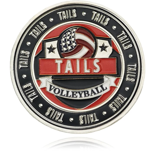 Alt view image 2 of 4 - Volleyball Coin Tosser - 1.57 Inch Heads and Tails Sports Coin for Referee Training and Competition Equipment