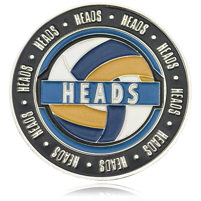 Alt view image 3 of 4 - Volleyball Coin Tosser - 1.57 Inch Heads and Tails Sports Coin for Referee Training and Competition Equipment