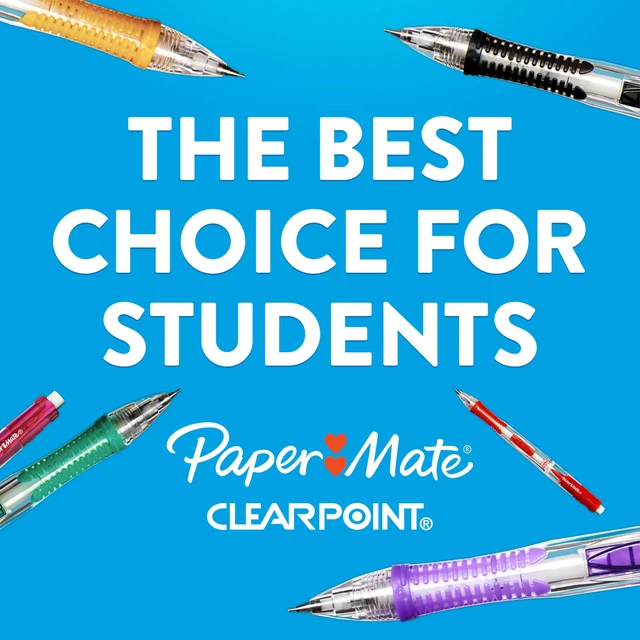Alt view image 5 of 6 - Paper Mate Clearpoint Mechanical Pencils 0.7mm HB #2 Lead Black Barrels 4 Count