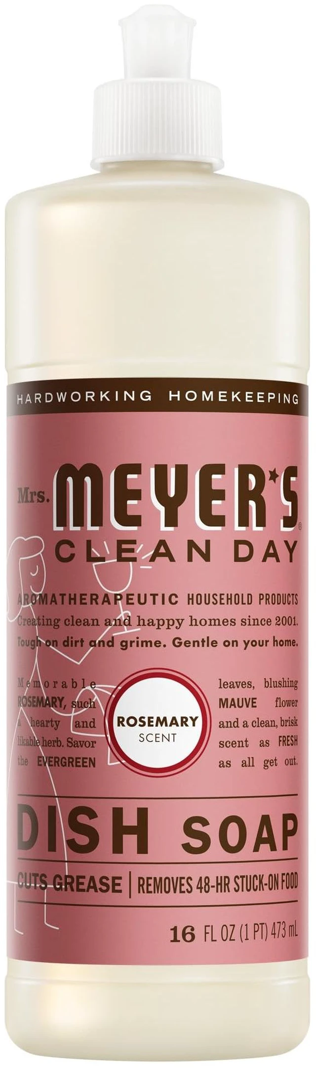 Main image of Mrs. Meyer's Clean Day Liquid Dish Soap, Rosemary, 16 fl oz