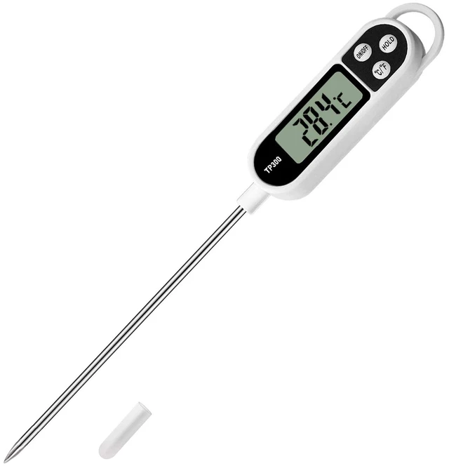 Main image of Instant Read Digital Meat Food Thermometer with Long Probe for Cooking, Kitchen, BBQ, Candy, Candle, Milk, Yogurt, Deep Fry, Roast, Baking