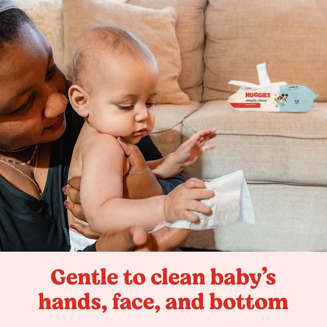 Alt view image 2 of 6 - Huggies Simply Clean Baby Wipes, Unscented, 192 Wipes (3 Packs)