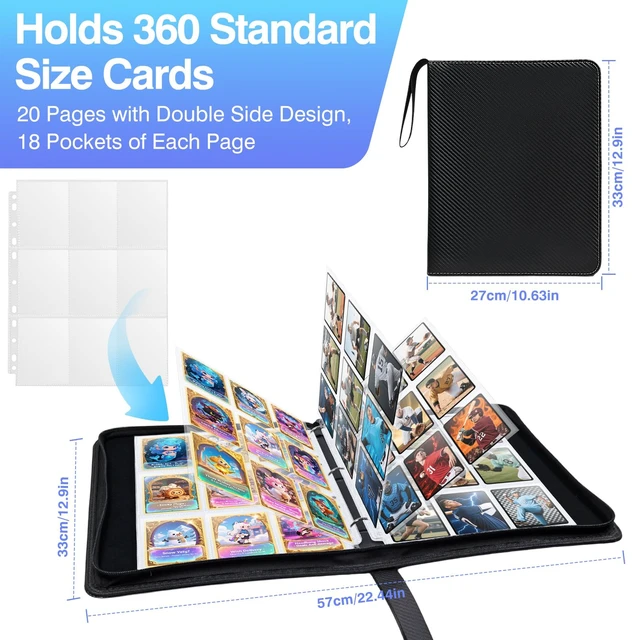 Alt view image 6 of 7 - 30 Pack 540 Pocket Double-Sided 9 Pocket Trading Card Binder Pages for 3 Ring Binder, Clear Plastic Pages for Sport and Game Cards