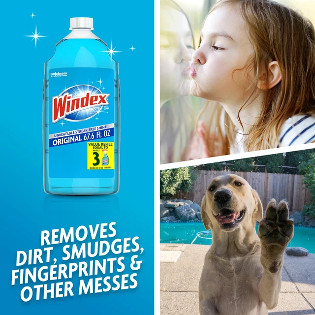 Alt view image 2 of 6 - Windex Original Glass & Window Cleaner Refill, 67.6 oz