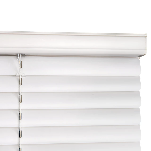 Alt view image 2 of 6 - Mainstays 1in Cordless Vinyl Light Filtering Mini Blinds, White, 27in W x 64in L