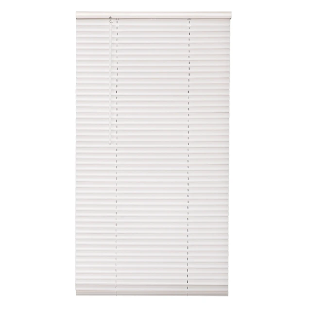 Alt view image 6 of 6 - Mainstays 1in Cordless Vinyl Light Filtering Mini Blinds, White, 27in W x 64in L