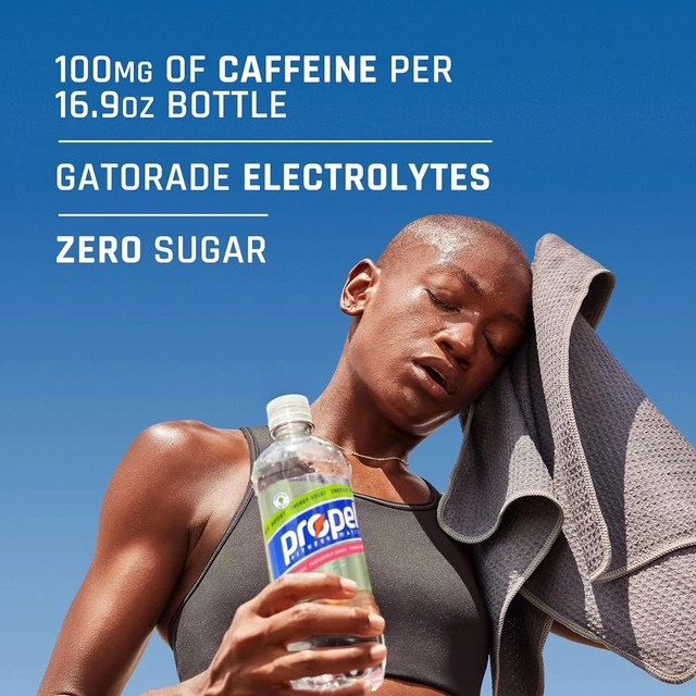 Alt view image 3 of 6 - Propel Energy Boost Electrolyte Water Beverage, Raspberry with Green Tea 16.9fl oz, 12Ct