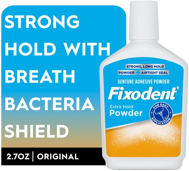 Main image of Fixodent Extra Hold Denture Adhesive Powder, 2.7 Oz