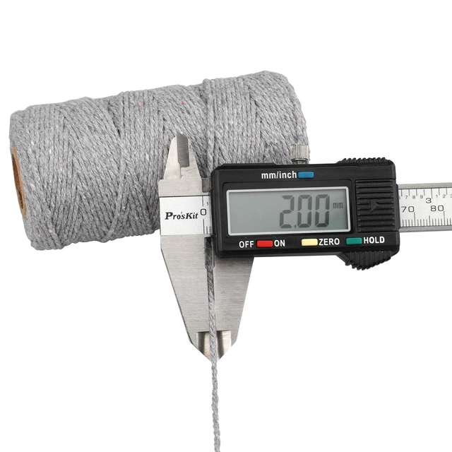 Alt view image 5 of 6 - G2PLUS 2mm Cotton String, 328 Feet Grey Twine for Crafts and Gift Wrap