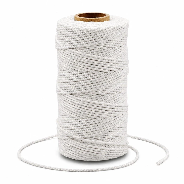Main image of G2PLUS 2mm White Cotton Bakers Twine, 328 Feet for Craft & Cooking