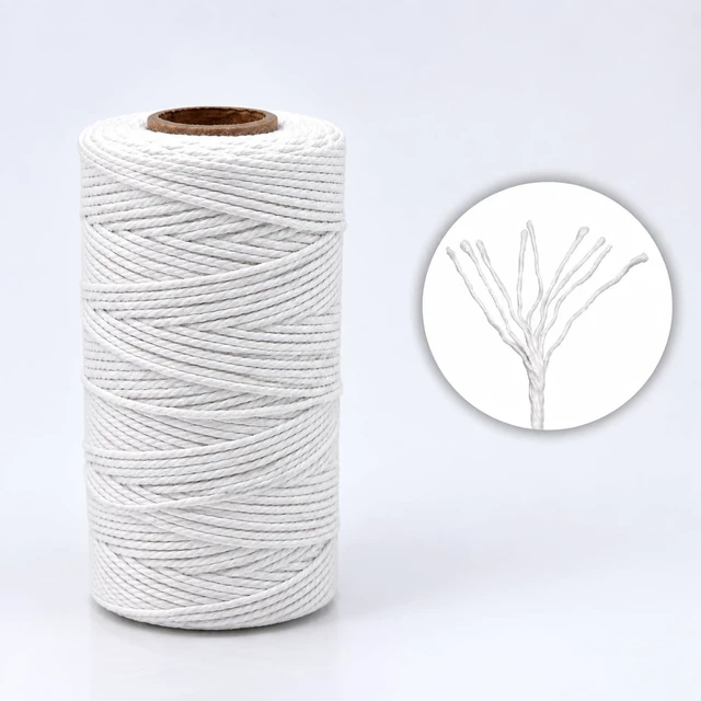 Alt view image 3 of 6 - G2PLUS 2mm White Cotton Bakers Twine, 328 Feet for Craft & Cooking