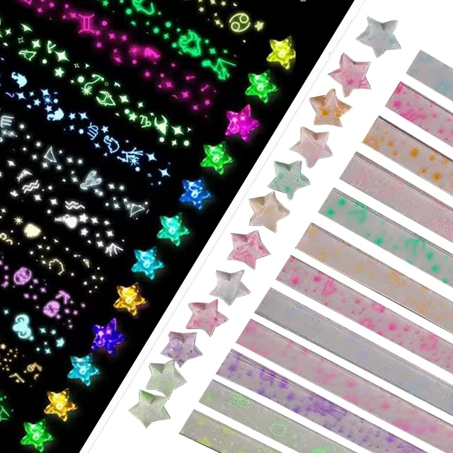 Alt view image 4 of 5 - 12 Color Glowing Star Origami Paper Strips, 210 Sheets, DIY Colorful Decorative Paper Strips