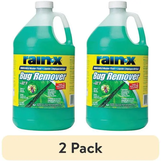 Alt view image 2 of 5 - (2 pack) Rain-X Bug Remover Windshield Washer Fluid, 1 Gallon, Streak-Free with Water Beading