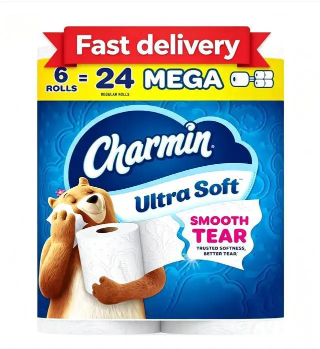 Main image of Charmin Toilet Paper Ultra Soft, 6 Mega Rolls