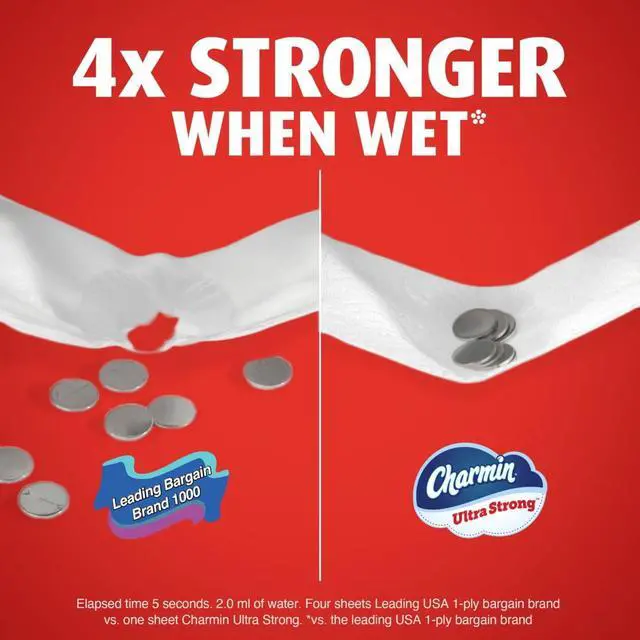Alt view image 7 of 7 - Charmin Ultra Strong Toilet Paper 6 Mega Rolls, 220 Sheets Per Roll