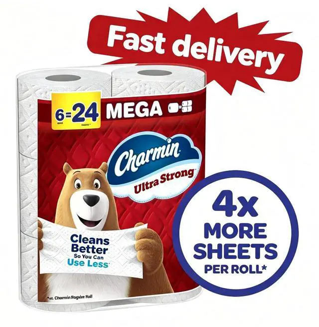 Main image of Charmin Ultra Strong Toilet Paper 6 Mega Rolls, 220 Sheets Per Roll