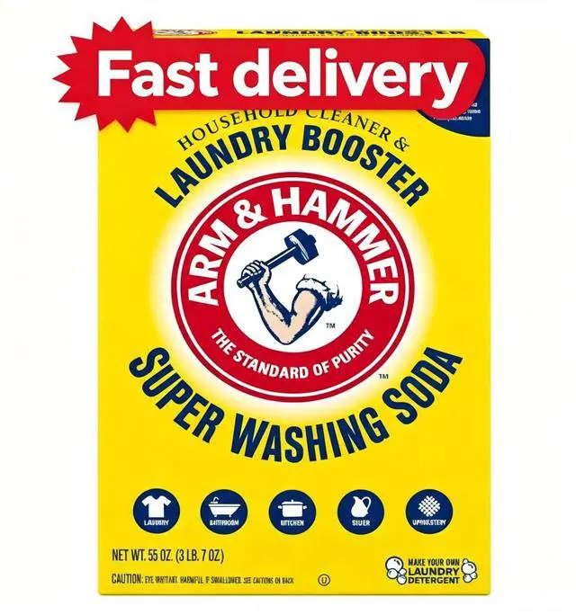 Main image of ARM & HAMMER Super Washing Soda Powder Laundry Detergent Booster & Household Cleaner, 55 oz