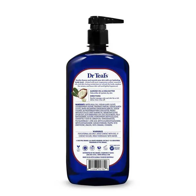 Alt view image 7 of 7 - Dr Teals Body Wash with Shea Butter & Almond and Pure Epsom Salt Cleaning, 24 fl oz