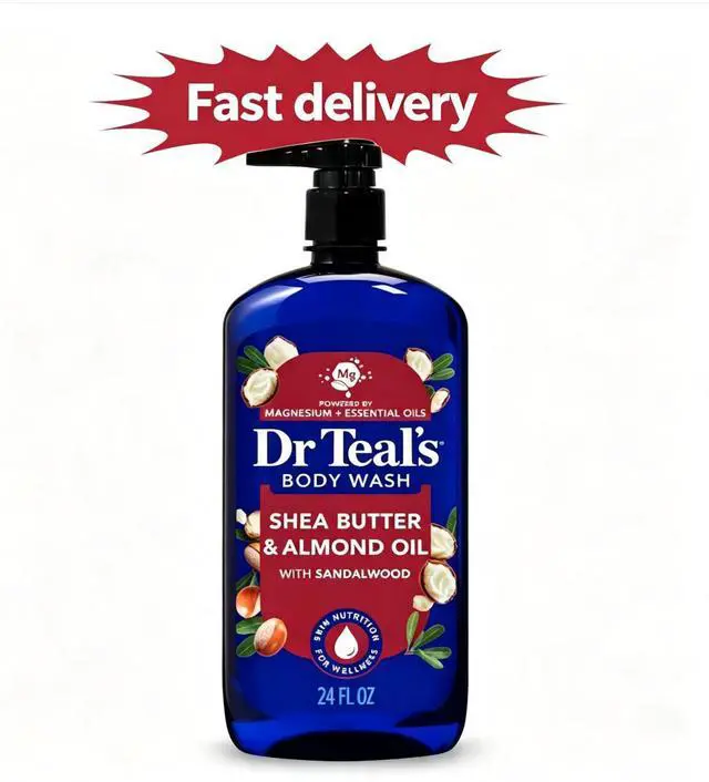 Main image of Dr Teals Body Wash with Shea Butter & Almond and Pure Epsom Salt Cleaning, 24 fl oz