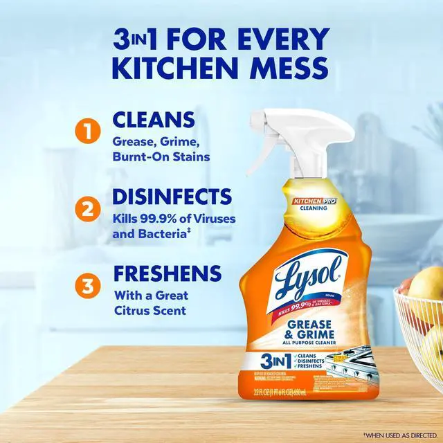 Alt view image 4 of 7 - LYSOL Kitchen Pro Antibacterial Cleaner - Trigger 9/22 fl oz.