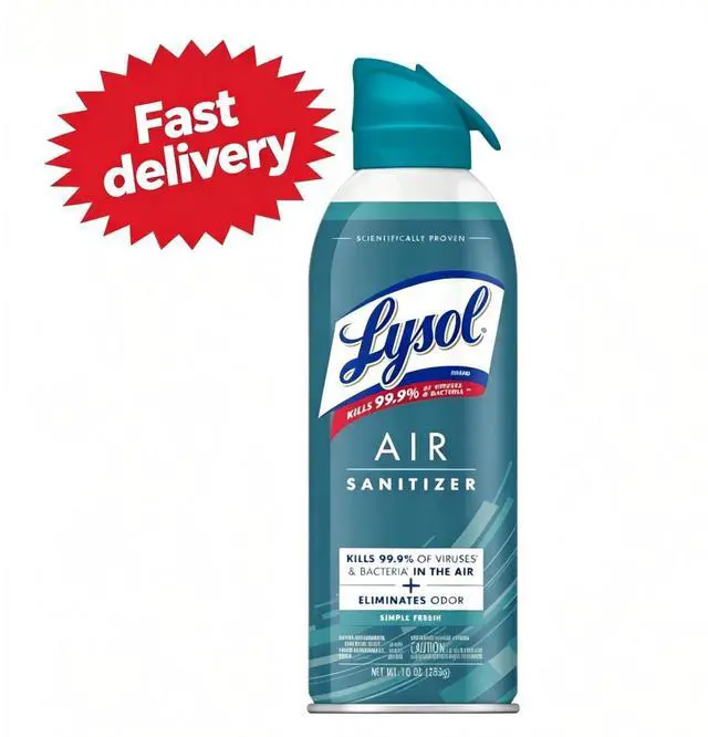 Main image of Lysol Air Sanitizer Spray, Air Sanitizer and Bacterial Odor Eliminating, Simple Fresh, 10 oz
