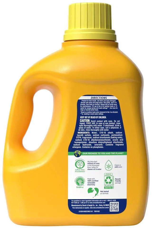 Alt view image 5 of 7 - ARM & HAMMER Laundry Detergent Liquid, Clean Burst, 110 fl oz, 110 Loads
