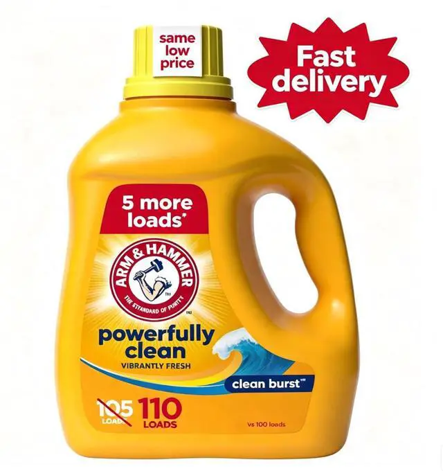 Main image of ARM & HAMMER Laundry Detergent Liquid, Clean Burst, 110 fl oz, 110 Loads