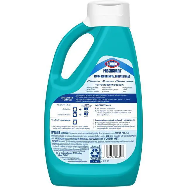 Alt view image 3 of 7 - Clorox Fresh Guard Laundry Odor Remover, 0% Bleach, Color Safe, Clean Linen Scent, 42 fl oz