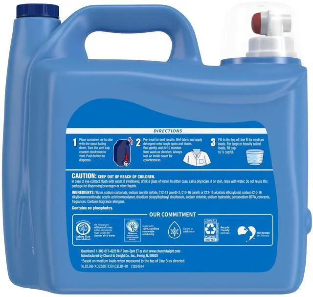 Alt view image 2 of 7 - Xtra Plus OxiClean, 131 Loads Liquid Laundry Detergent, 203.1 fl oz