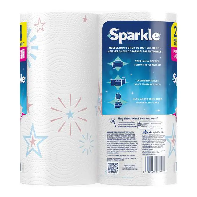 Alt view image 6 of 6 - Sparkle Pick-a-Size Paper Towels, Limited Edition Summer Design, 2 Double Roll