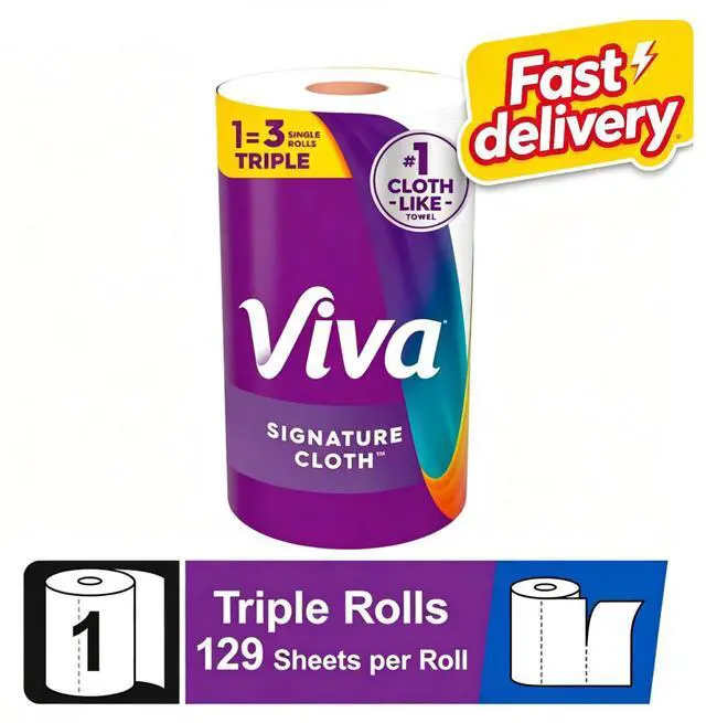 Main image of Viva Signature Cloth Paper Towels, 1 Triple Roll, 129 Sheets per Roll