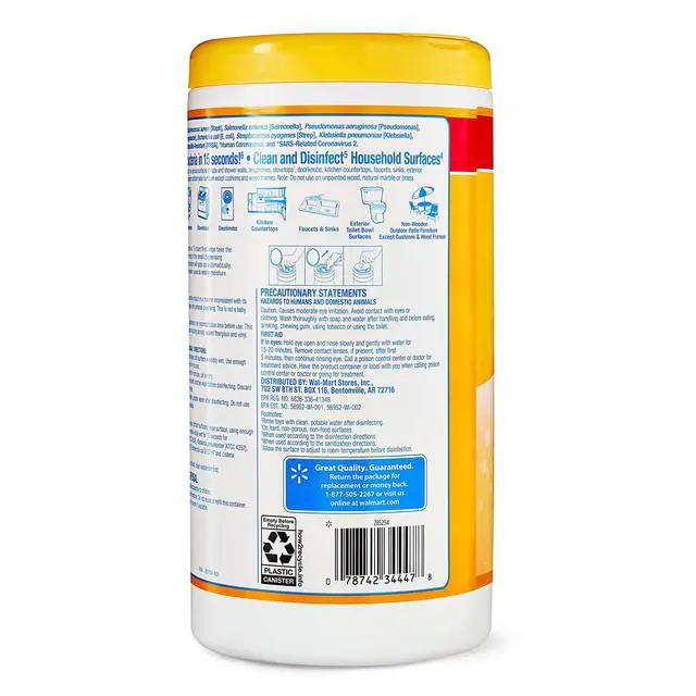 Alt view image 3 of 5 - Great Value Lemon Scent Disinfecting Wipes, 1 Lbs, 5.5 oz, 75 Count