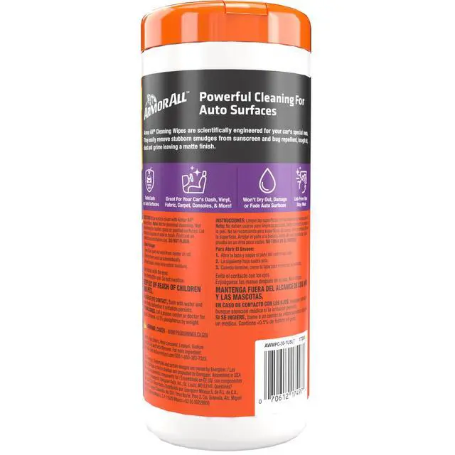 Alt view image 6 of 6 - Armor All Interior Car Cleaning Wipes, 30 Count