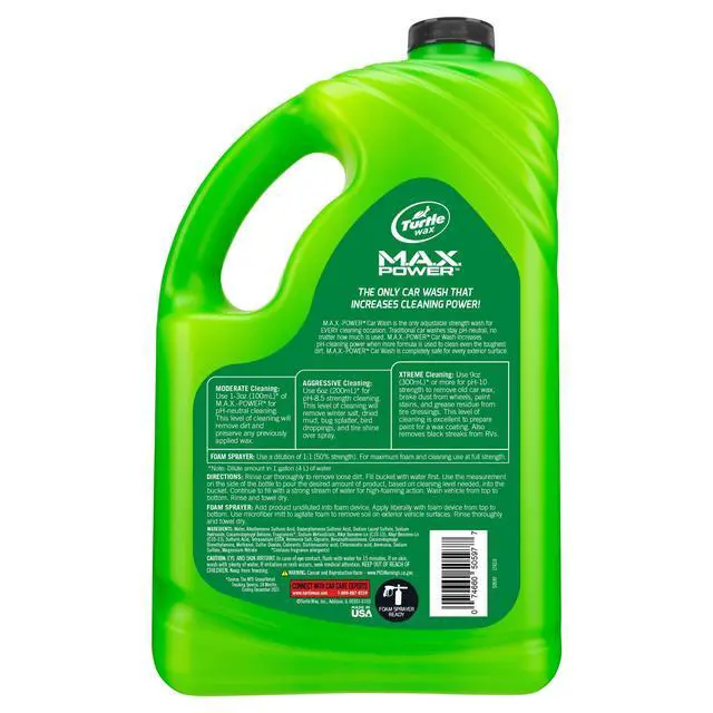 Alt view image 7 of 7 - Turtle Wax 50597 Max-Power Car Wash 3 Levels of Cleaning, 100 oz