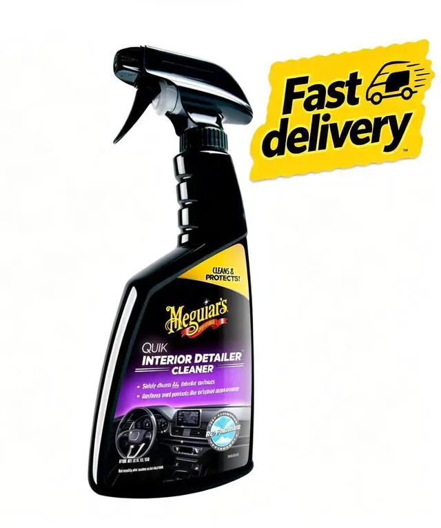 Main image of Meguiar's Quik Interior Detailer Cleaner, Quick Detailer Spray Cleans and Refresh Car Interiors, Use on Plastics, Leather & Rubber, Dashboards, Trim in Cars, Trucks & SUVs - 16 fl oz Spray Bottle