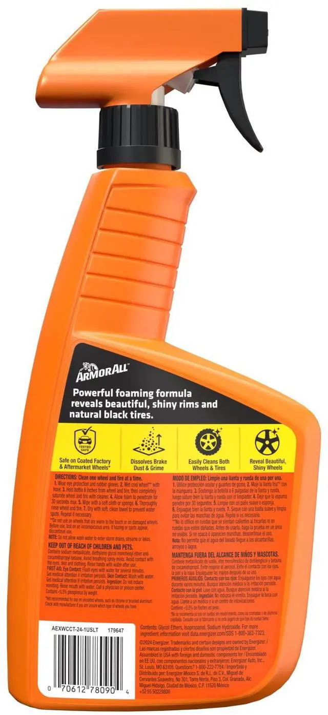 Alt view image 2 of 6 - Armor All Extreme Wheel Cleaner and Tire Cleaner, Holiday Gift for Men, Dad or Husband - 24 fl oz
